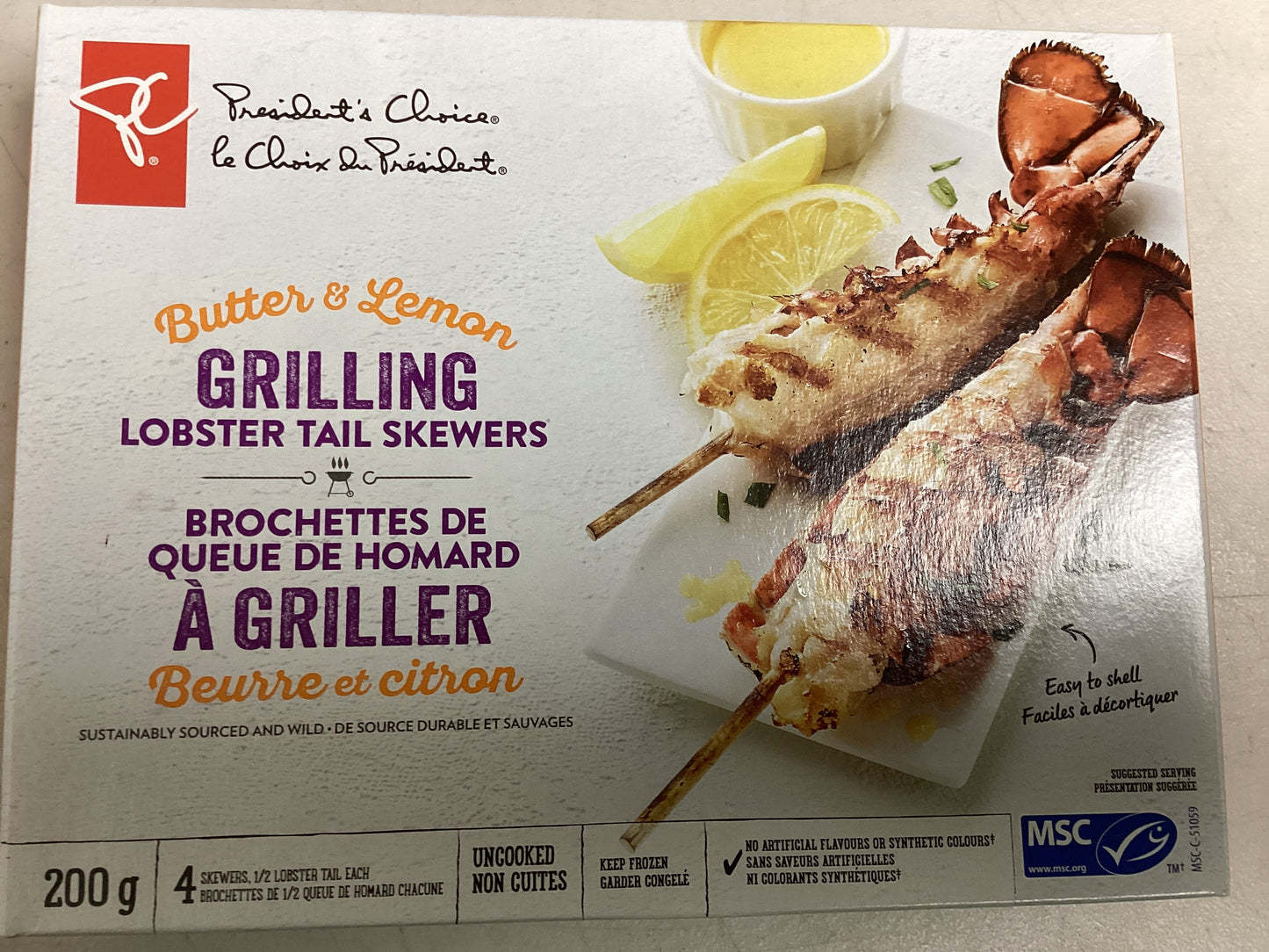 PC Butter & Lemon Grilling Lobster Tail Skewers