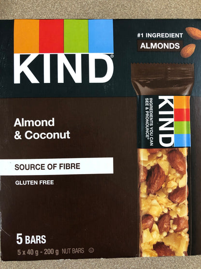 Kind gluten-free granola bar- one box per order of ANY snack bars we have