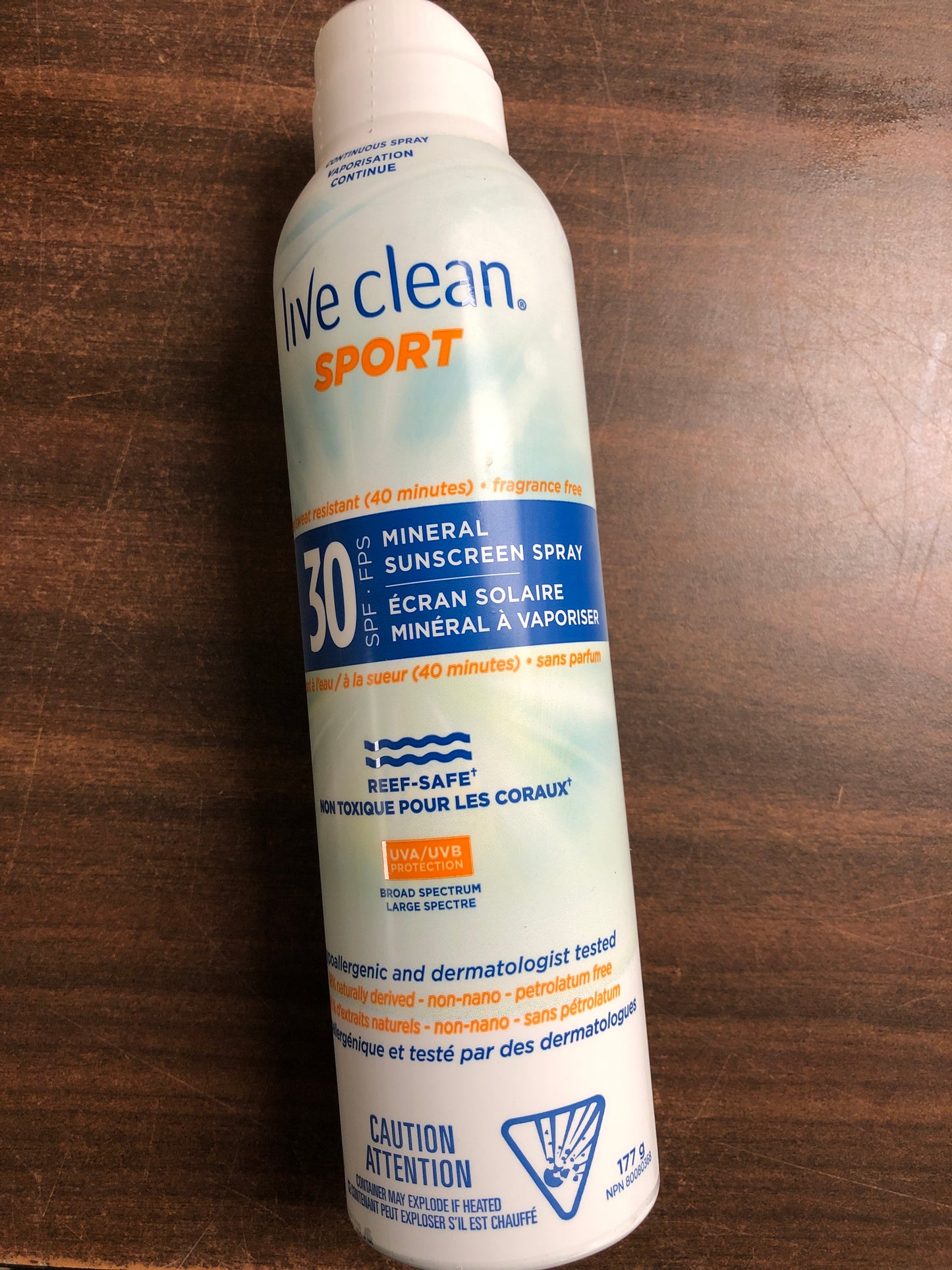 Live clean sport sunscreen 30 FPS