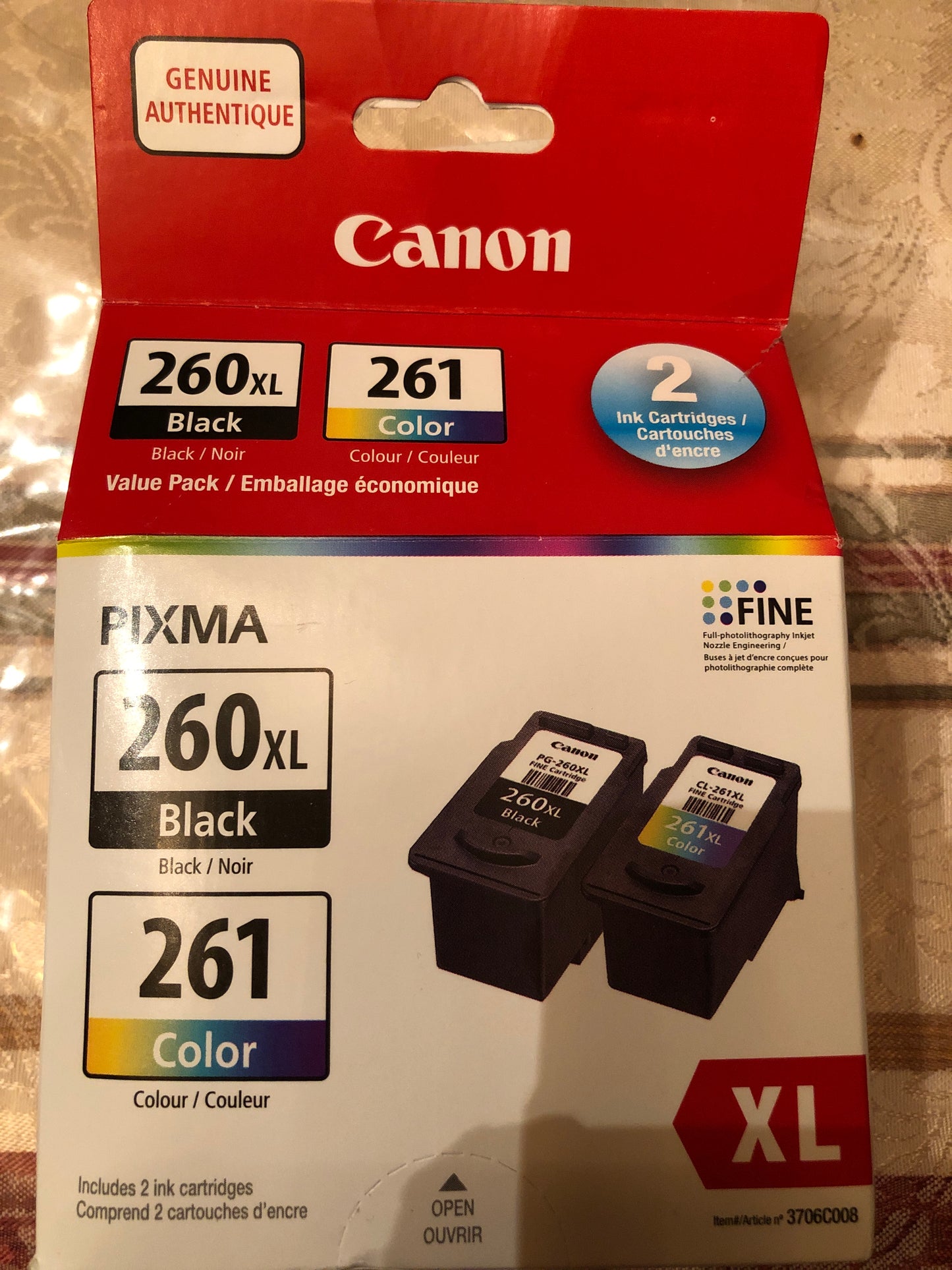 Canon Printer ink PIXMA 260XL, 261XL