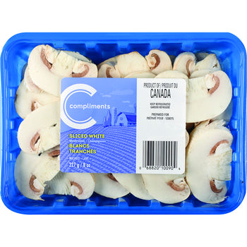 Sliced White Mushrooms